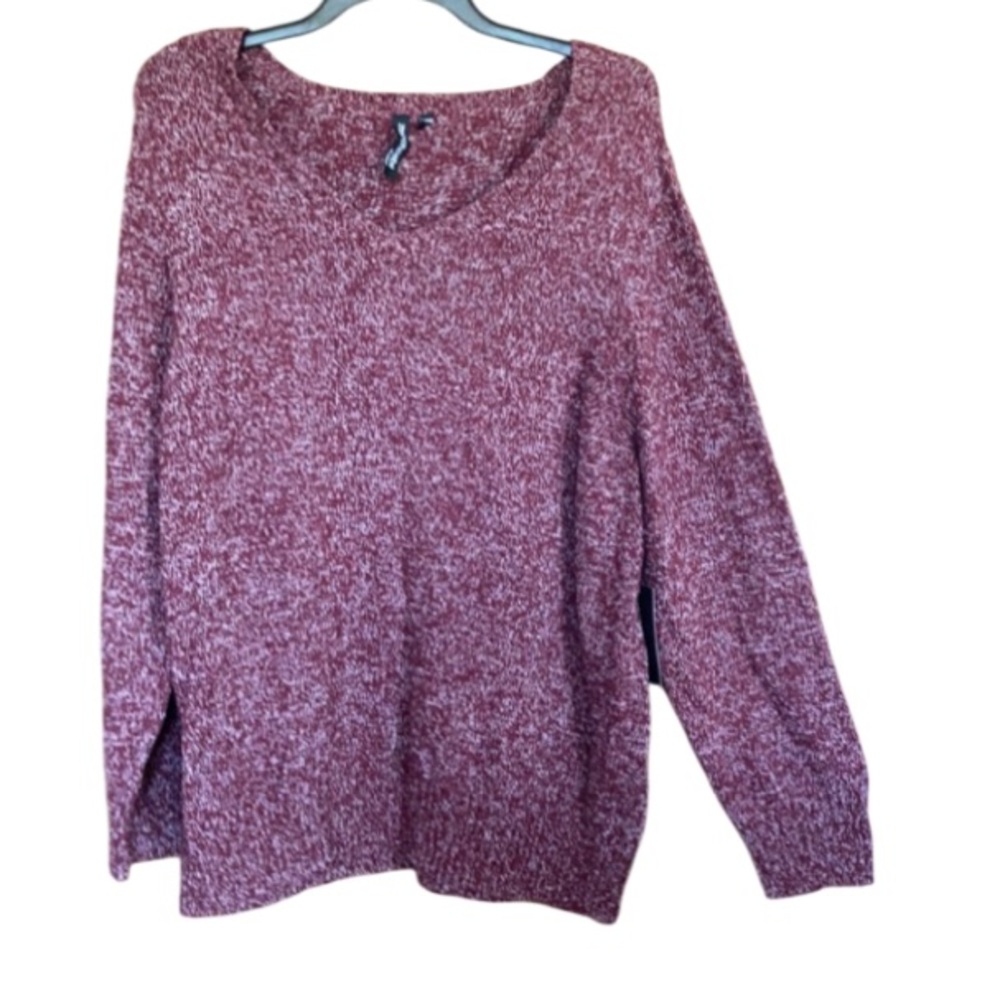 Zoe +  Phoebe sweater tawny port heathered pullover casual office 3X